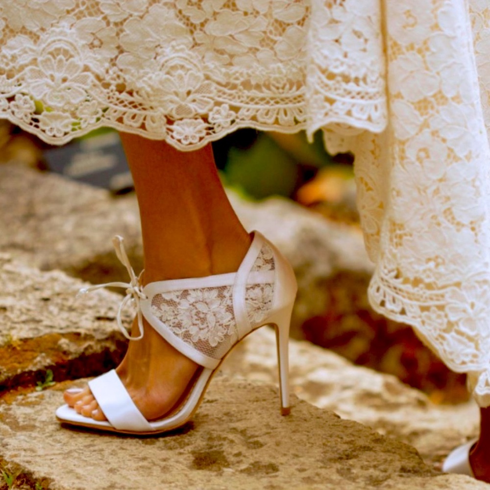 BHLDN Anthropologie Brand New Bella Belle Bridal Sandals size 9.5, Euro 41